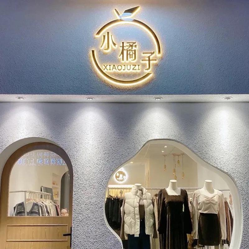 網紅ins店鋪門楣招牌發光字裝修案例分享4