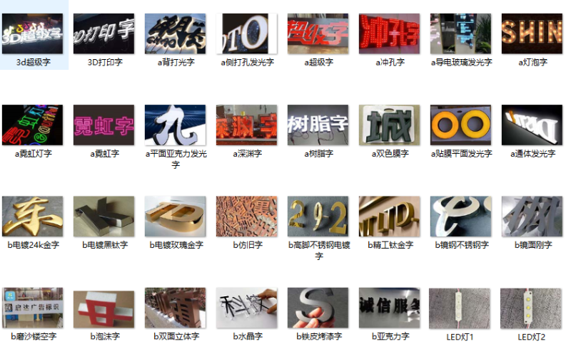 led標志字圖片大全及應用